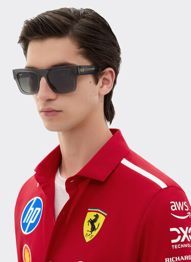 Ferrari 雷朋与法拉利车队合作款 RB2217M 灰色渐变镜片透灰色醋酸纤维太阳镜 Ingrid LA015f