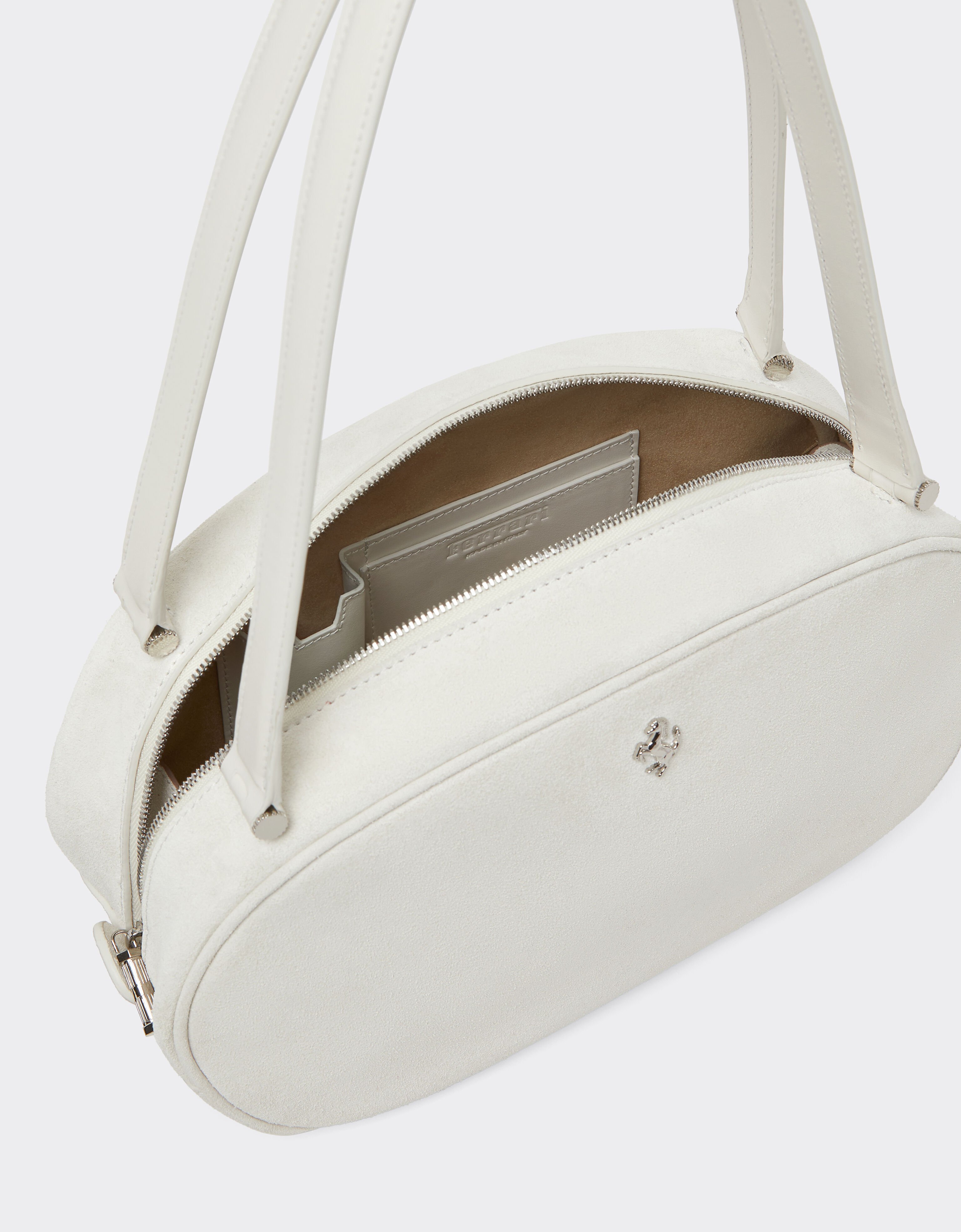 Ferrari La Ferrari Dino 柔软款托特包，麂皮与皮革材质 Avorio 51174f