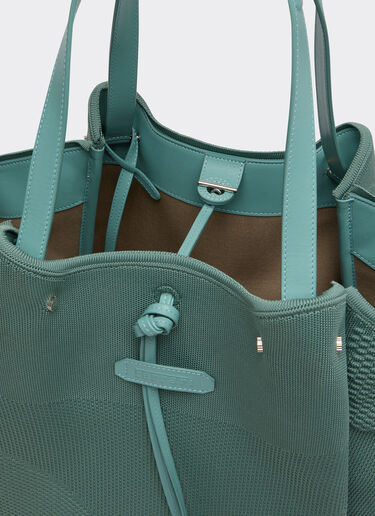 Knitted and leather tote bag Ferrari Knitted and leather tote bag Verde Granito 50170f