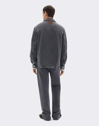 Ferrari Dark marbled denim jacket Granite Gray 49942f