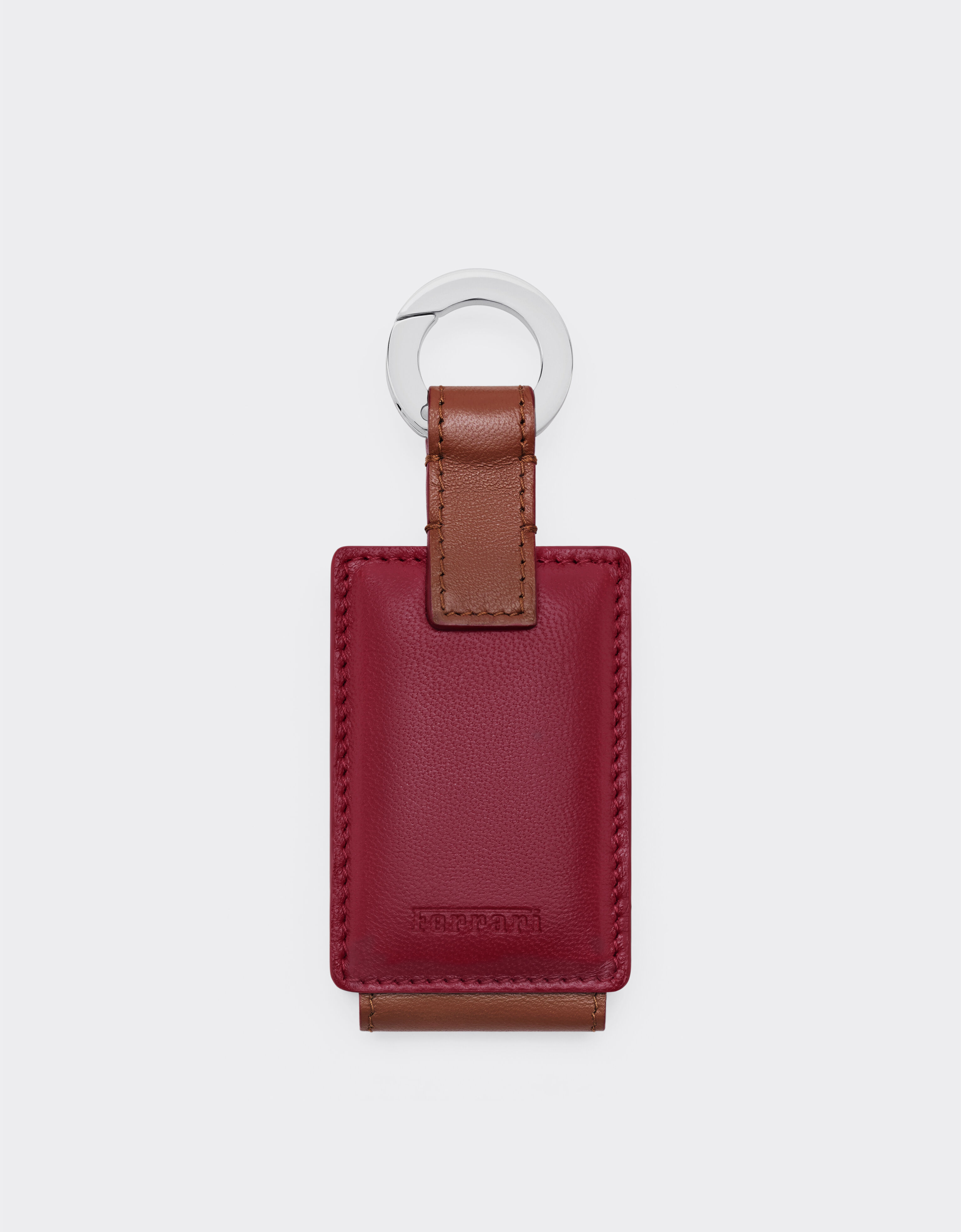 Ferrari Leather keyring for Amuleto key Maison Red 50409f