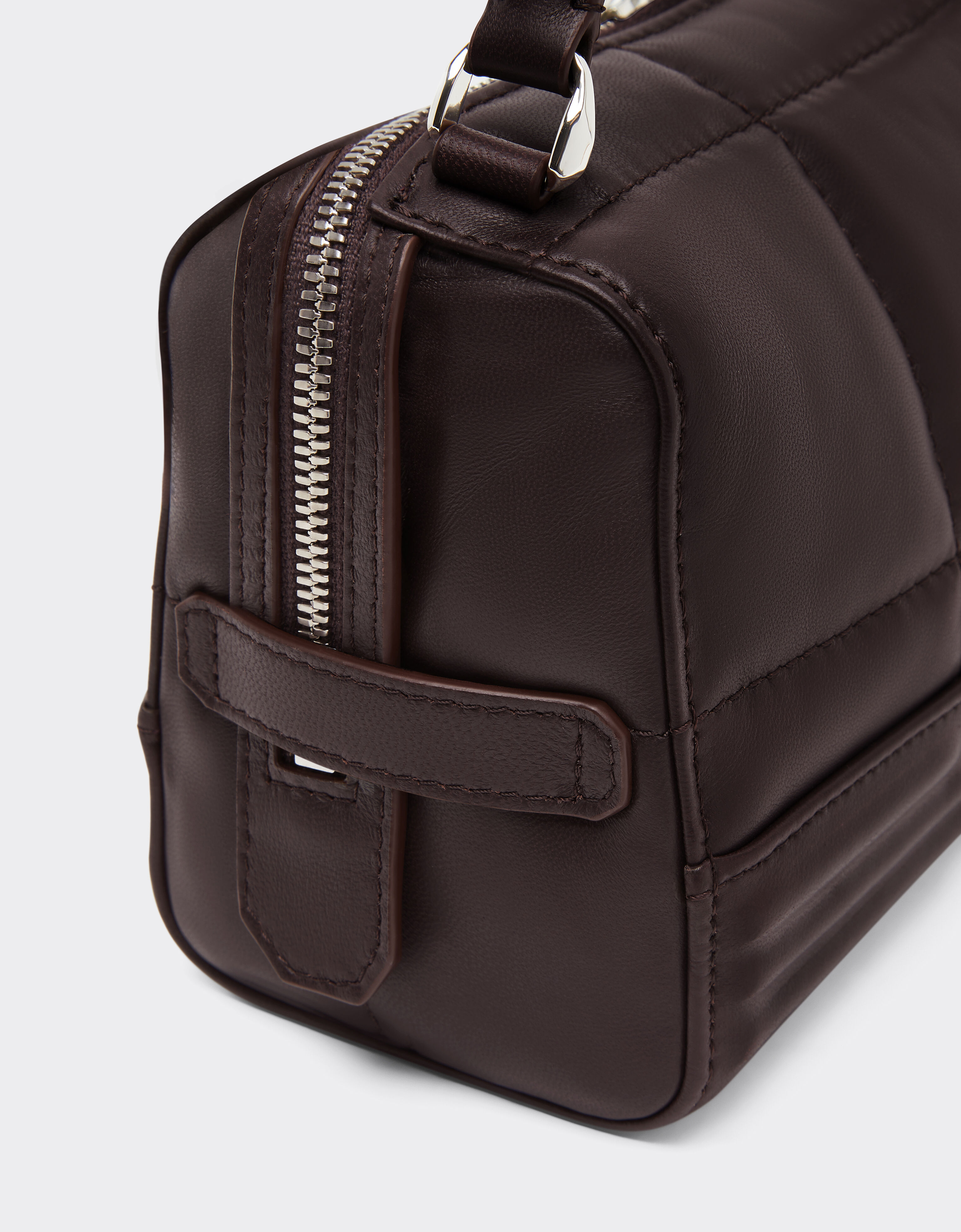 Ferrari 法拉利 GT Soft 绗缝皮革肩背包 Espresso 49770f