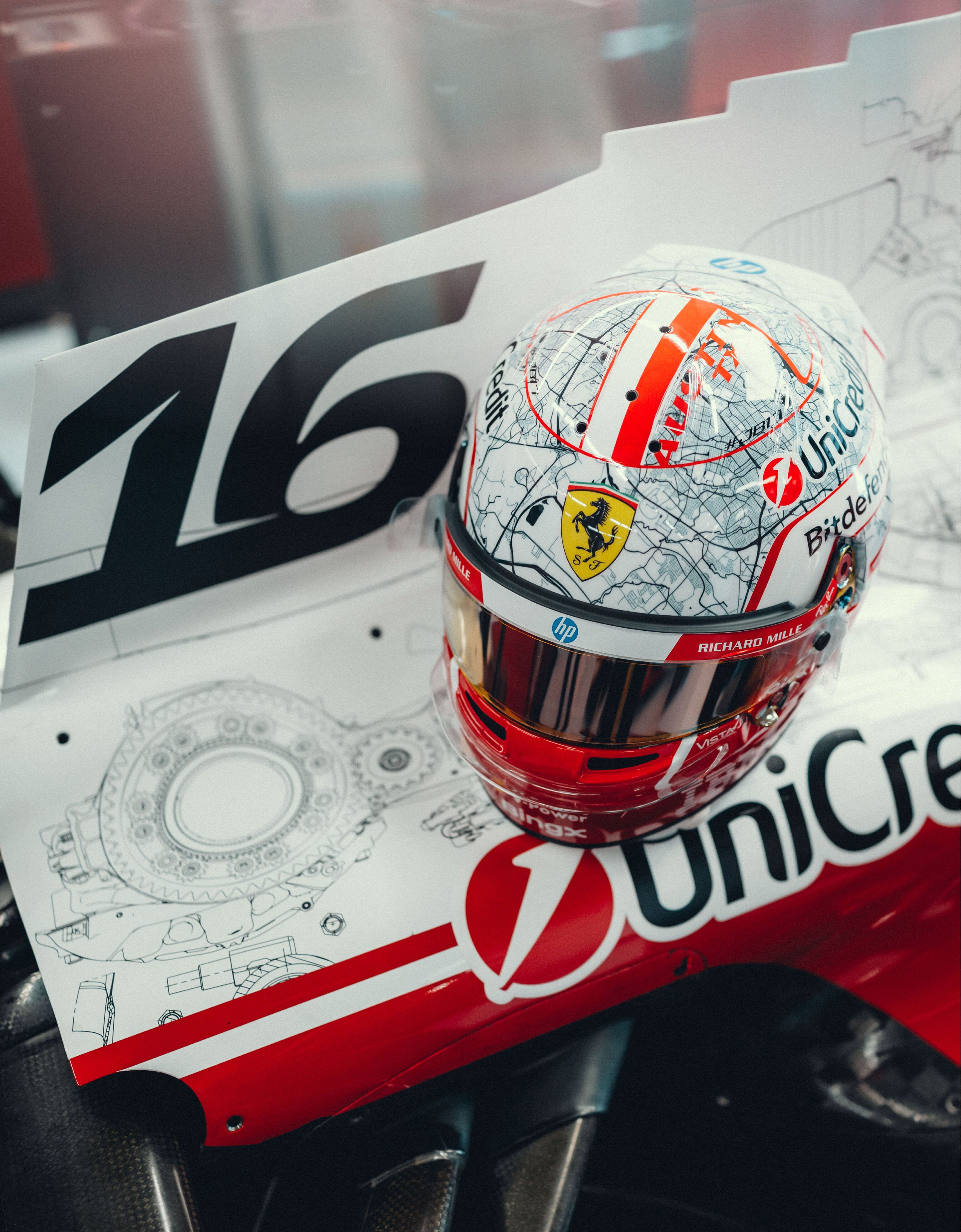 Charles Leclerc 1:1 Special Edition Helmet for the 2026 Austin Grand Prix Ferrari Charles Leclerc 1:1 Special Edition Helmet for the 2026 Austin Grand Prix Multicolor LO0R3059EXT0001f