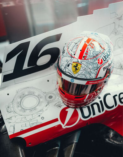 Charles Leclerc 1:1 Special Edition Helmet for the 2026 Austin Grand Prix Ferrari Charles Leclerc 1:1 Special Edition Helmet for the 2026 Austin Grand Prix Multicolor LO0R3059EXT0001f