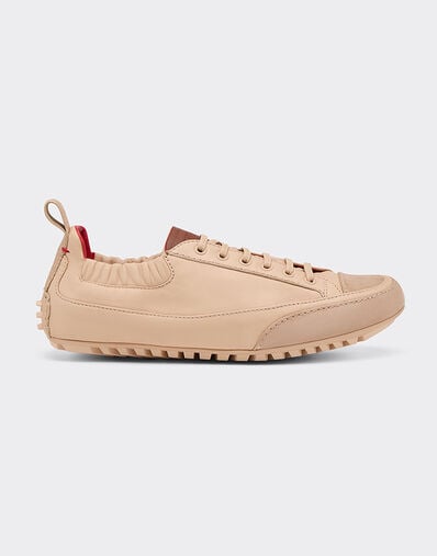 Ferrari Nappa leather and suede sneaker driver Nude 22736f