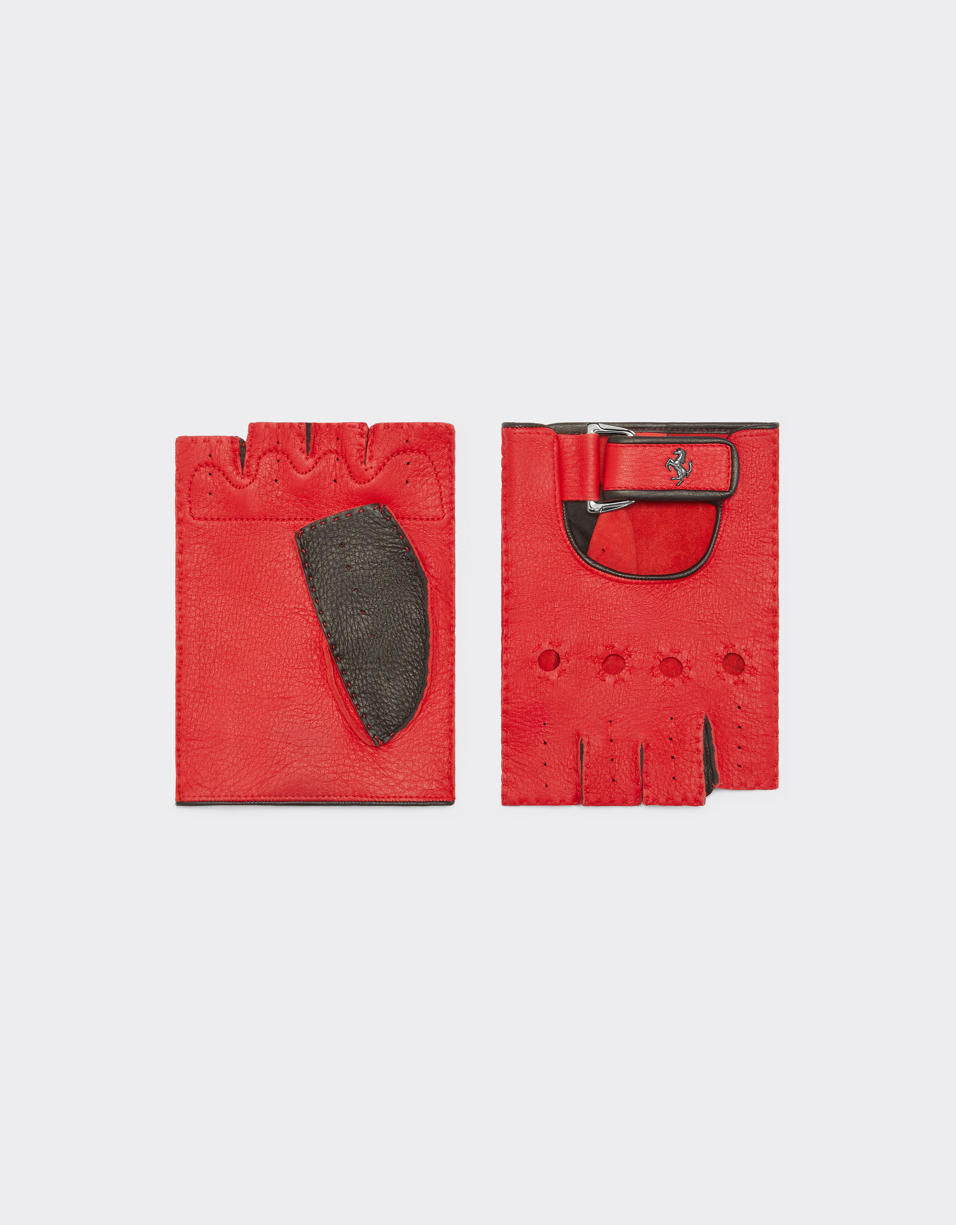 Ferrari 跃马细节皮革驾驶手套 Rosso Corsa 红色 47148f