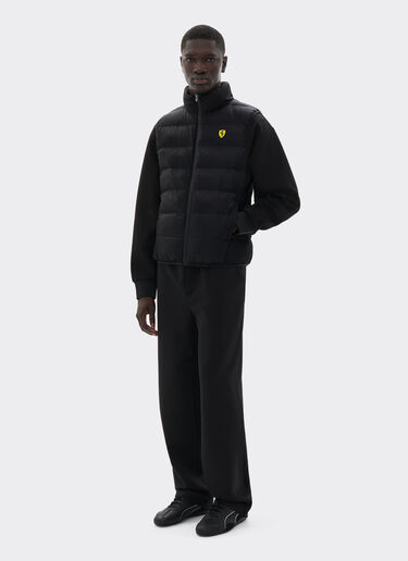  Quilted nylon vest with Ferrari Scudetto Nero SWMVT0001WNY0003f