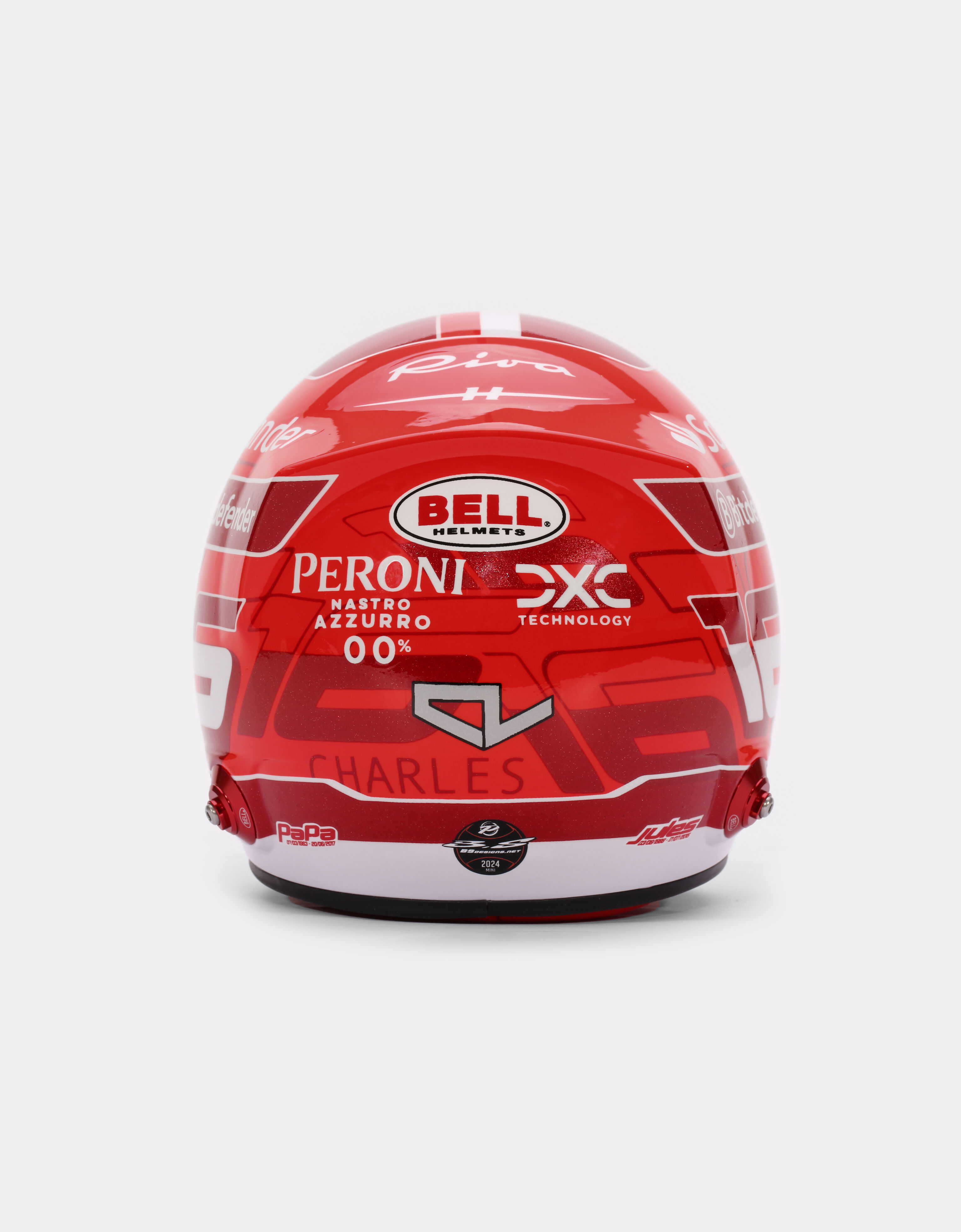 Ferrari 2024 Charles Leclerc helmet in 1:1 scale 红色 F1342f