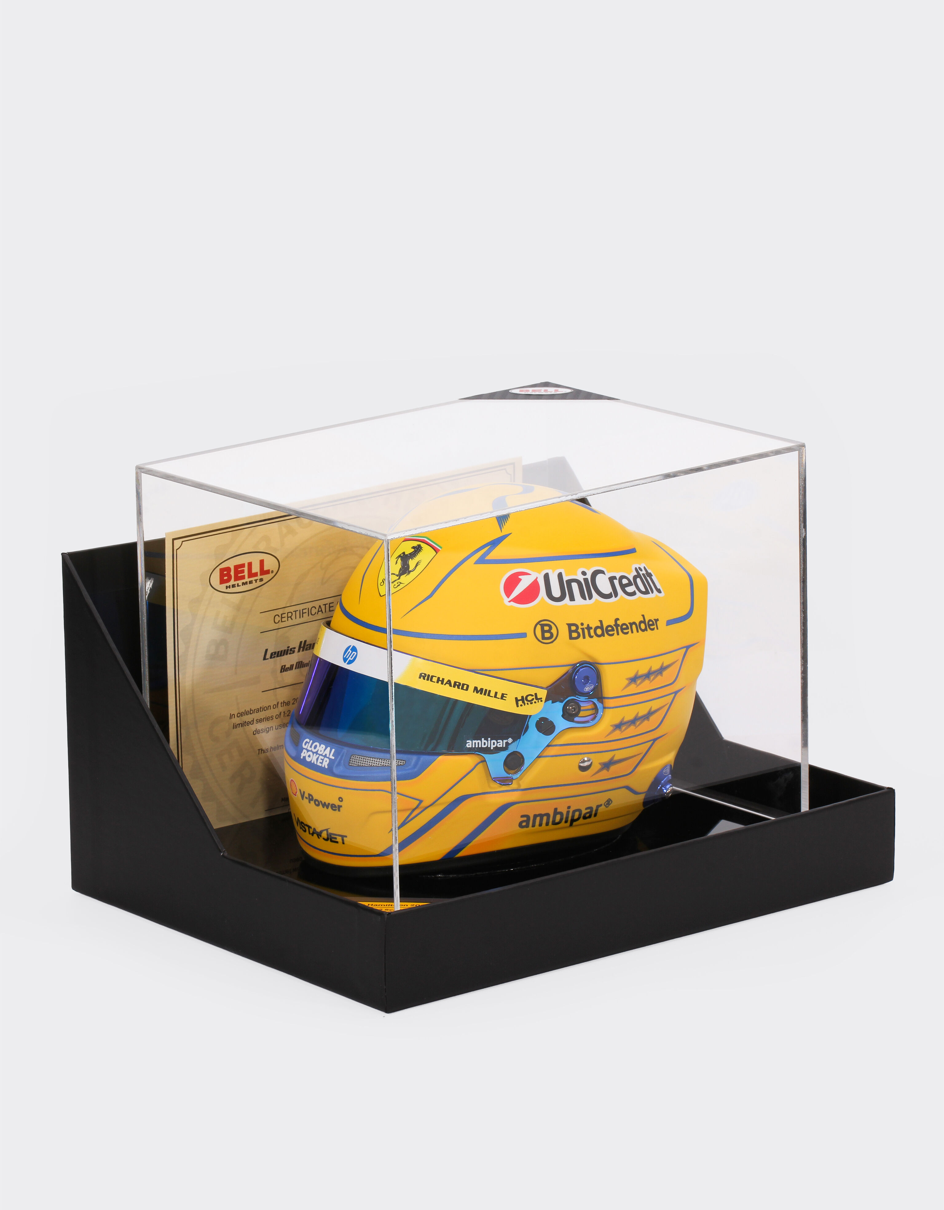 Ferrari 1:2比例Lewis Hamilton迈阿密2025特别版迷你头盔 多色 LA07Jf