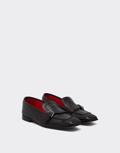 Ferrari Buffered leather loafers Dark brown 49887f