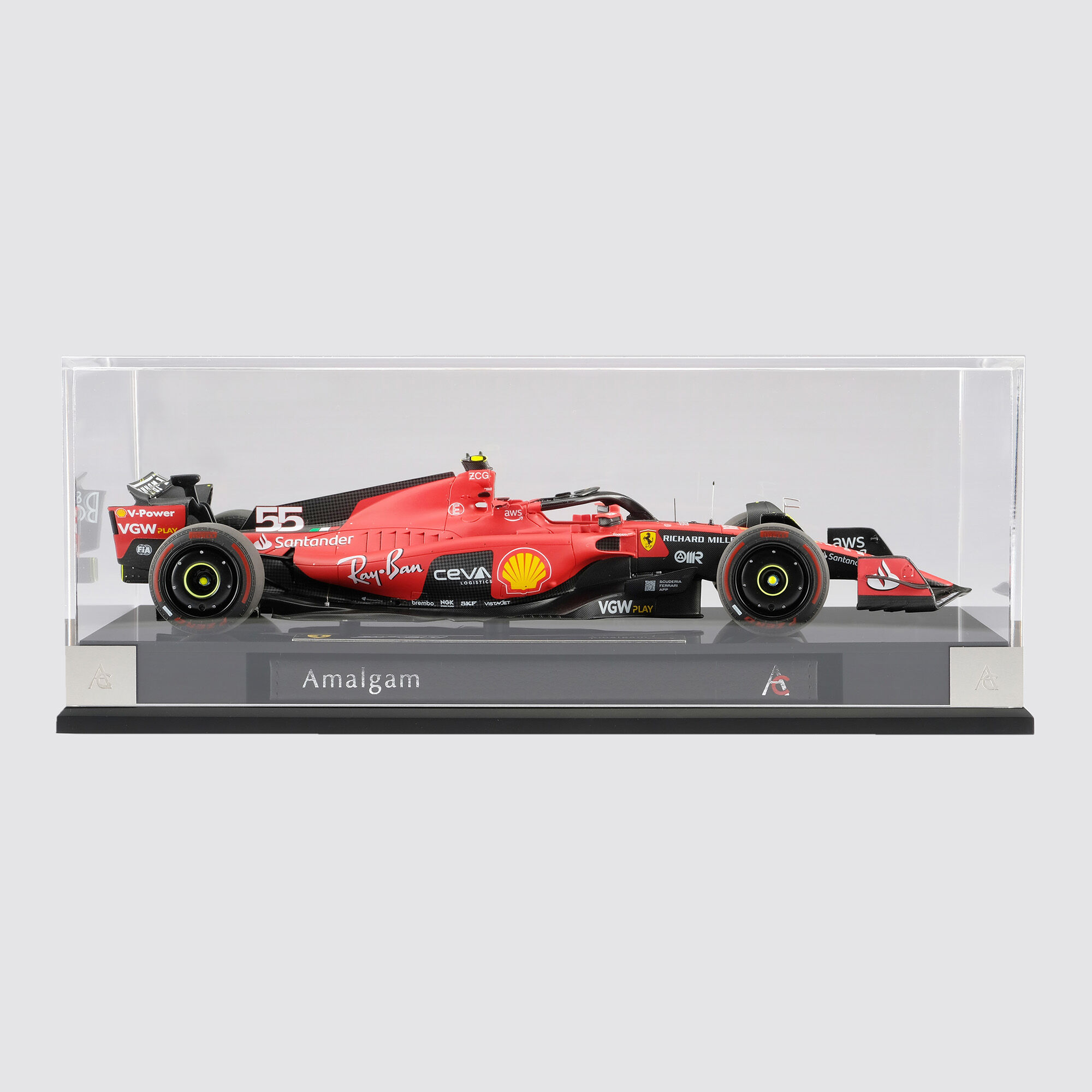 Ferrari 法拉利SF-23 - #55 Sainz 1:18模型车 红色 F1073f