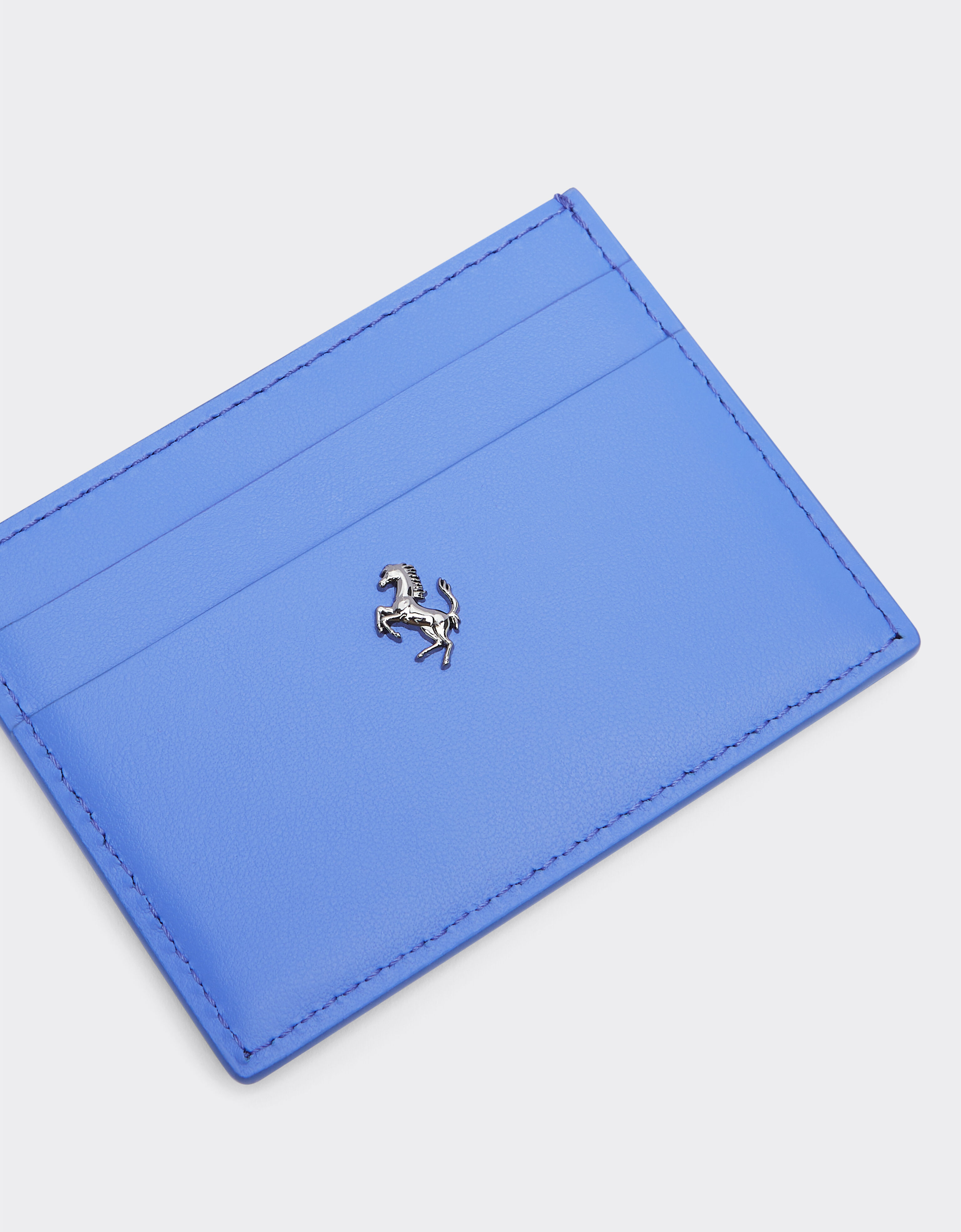 Ferrari Ferrari GT card case in smooth leather Cyan 21417f