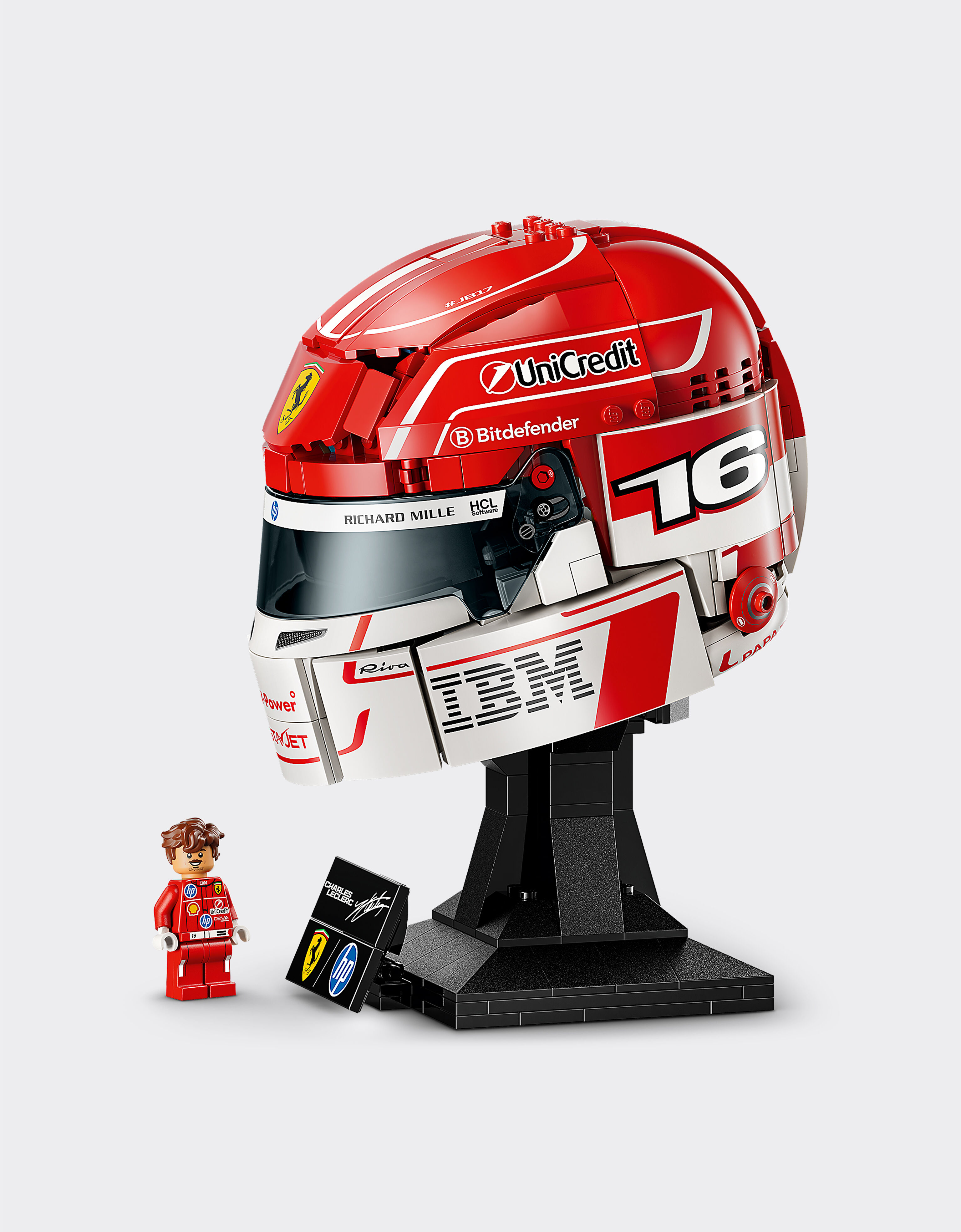 LEGO® Editions Scuderia Ferrari HP Display Set – Charles Leclerc Helmet and Minifigure Ferrari LEGO® Editions Scuderia Ferrari HP Display Set – Charles Leclerc Helmet and Minifigure Red LA0TY1228EXT0001f