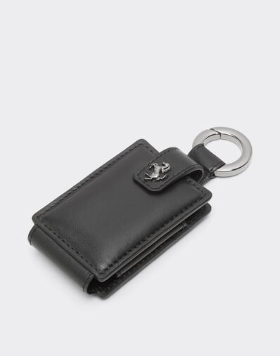 Ferrari Porte-clés en cuir pour amulette. Noir CPNKH0005YL00005f