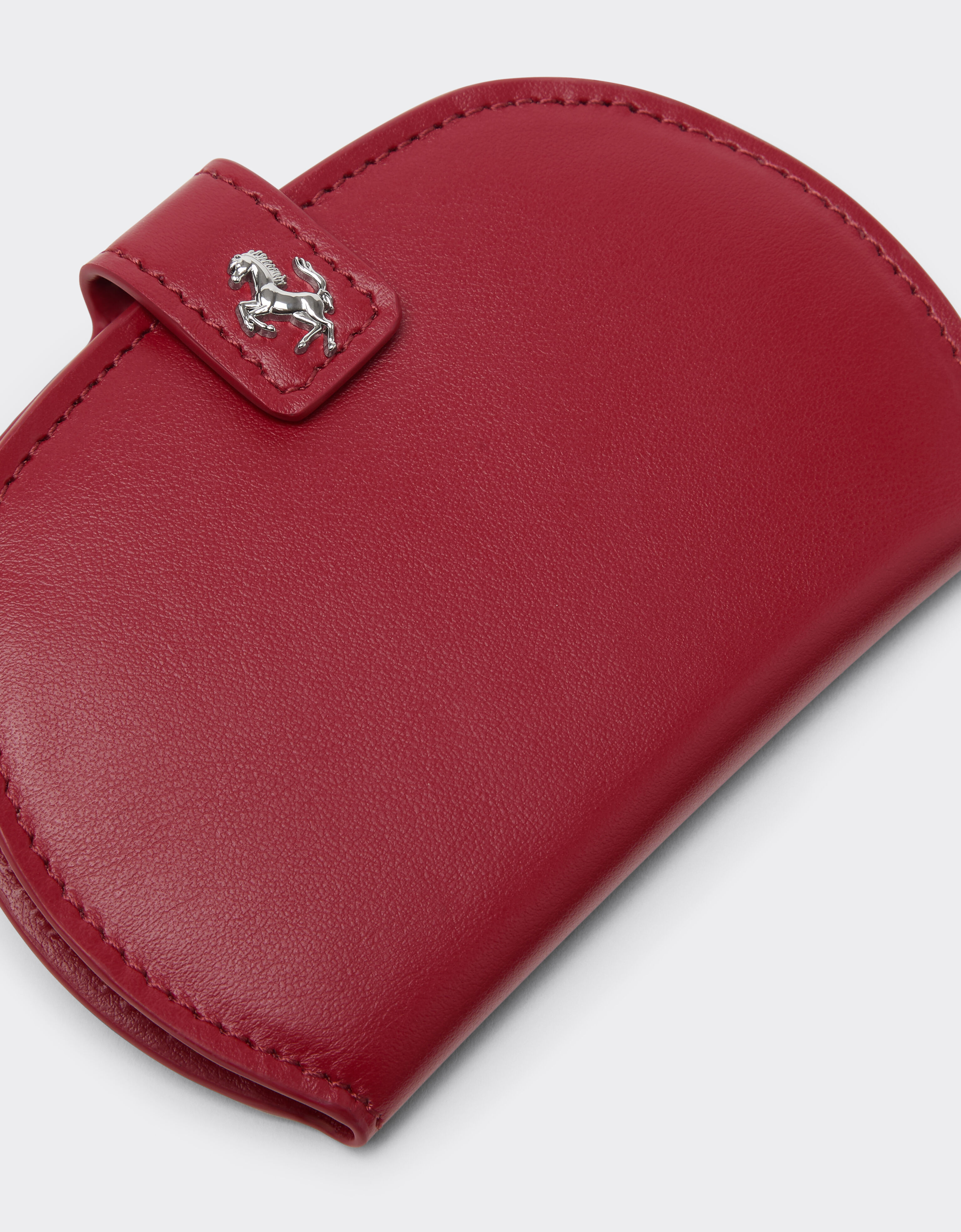 Ferrari 光面皮革对折钱包 Maison Red 50417f