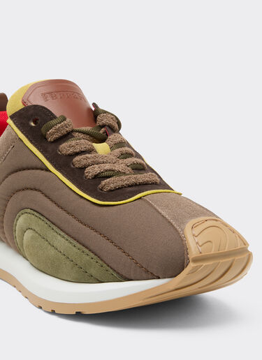 Ferrari Sneaker in suede, nappa leather, and waxed nylon Ebony 49886f