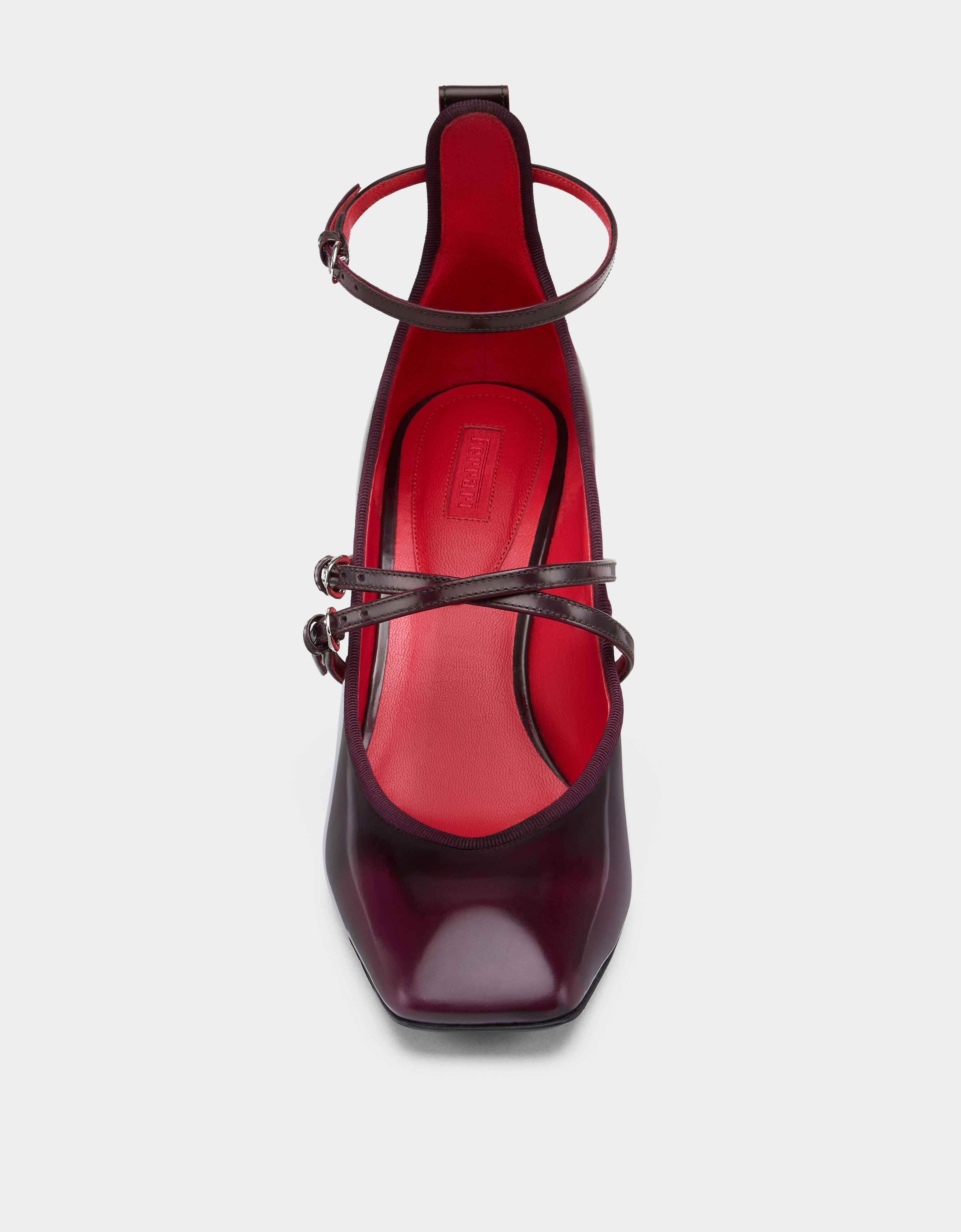 Ferrari Leather Mary Jane pumps Cherry 22732f
