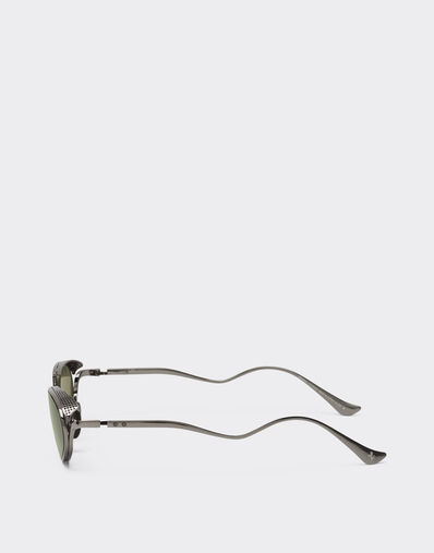 Ferrari sunglasses in gunmetal grey titanium with green lenses Ferrari Ferrari sunglasses in gunmetal grey titanium with green lenses Ingrid LA02Tf