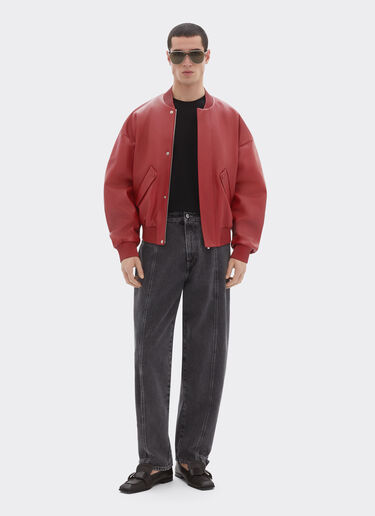 涂层纳帕皮革飞行夹克 Ferrari 涂层纳帕皮革飞行夹克 Maison Red 51013f