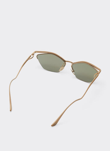 Ferrari Ferrari sunglasses in shiny gold-colored titanium with dark green lenses Oro LA0KVf