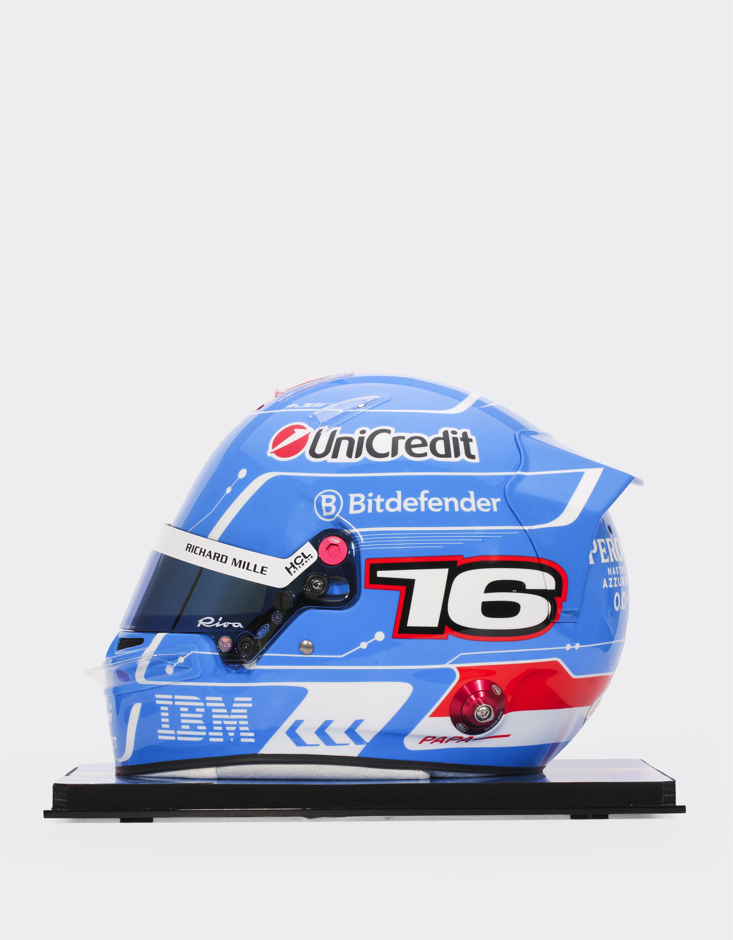 Ferrari 1:1比例Charles Leclerc迈阿密2025特别版头盔 多色 LA076f