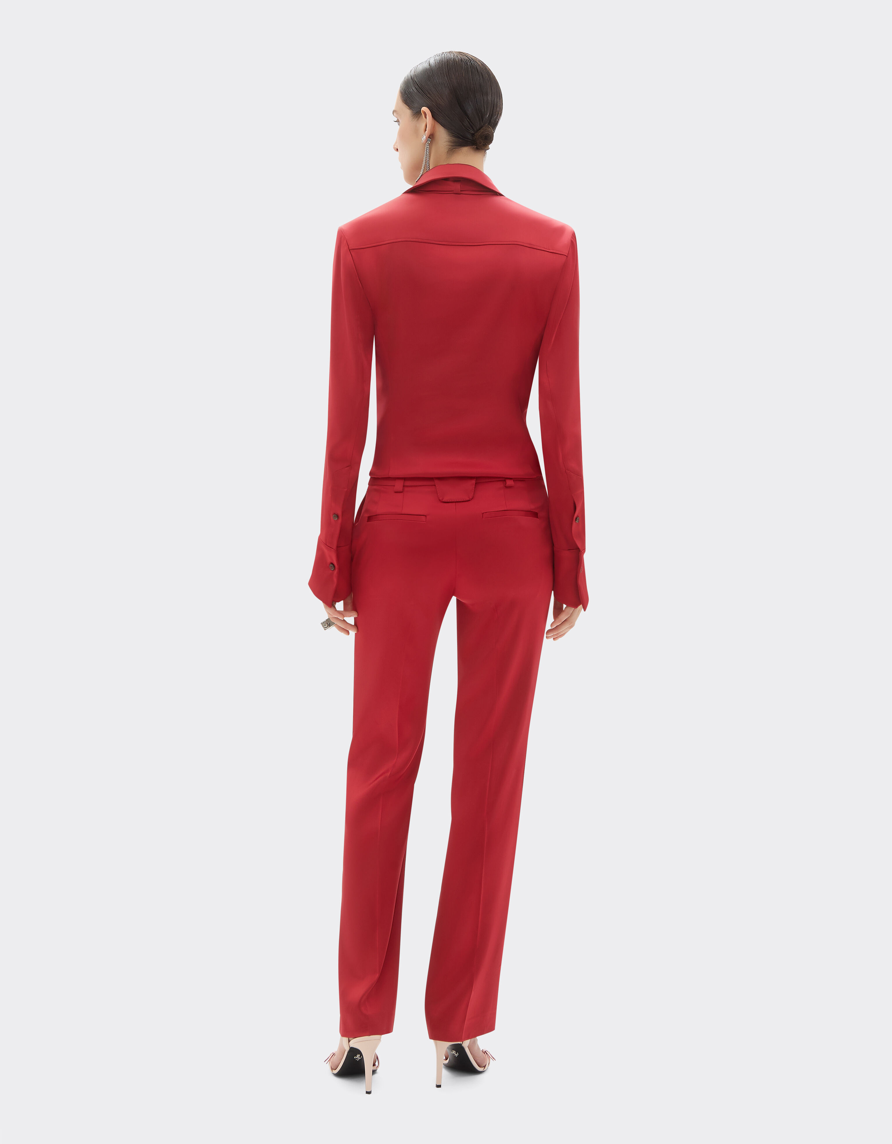 Ferrari Stretch satin trousers Maison Red 49933f