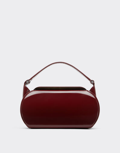 Ferrari Ferrari Dino top handle bag in glossy leather Cherry 49140f