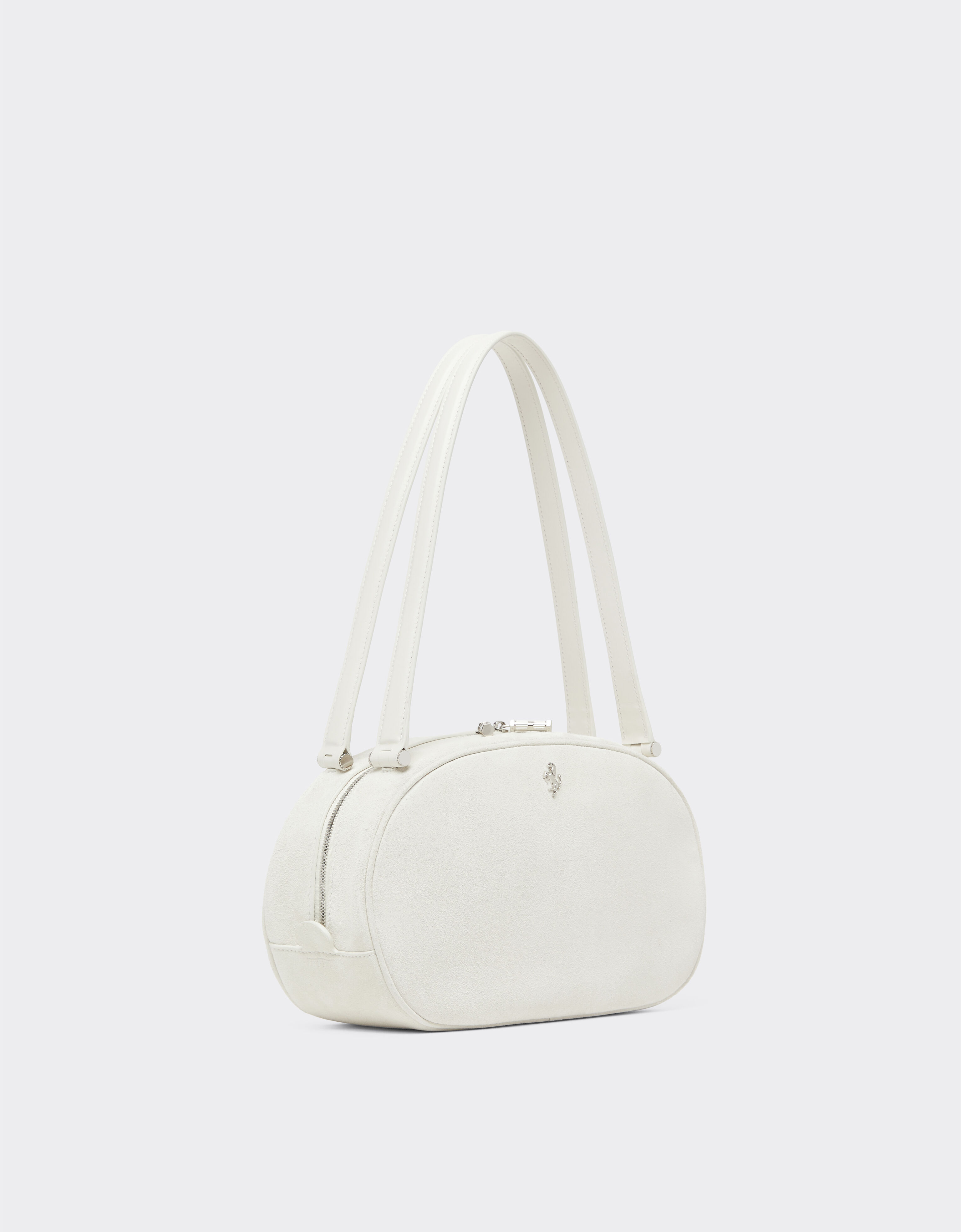 Ferrari La Ferrari Dino 柔软款托特包，麂皮与皮革材质 Avorio 51174f