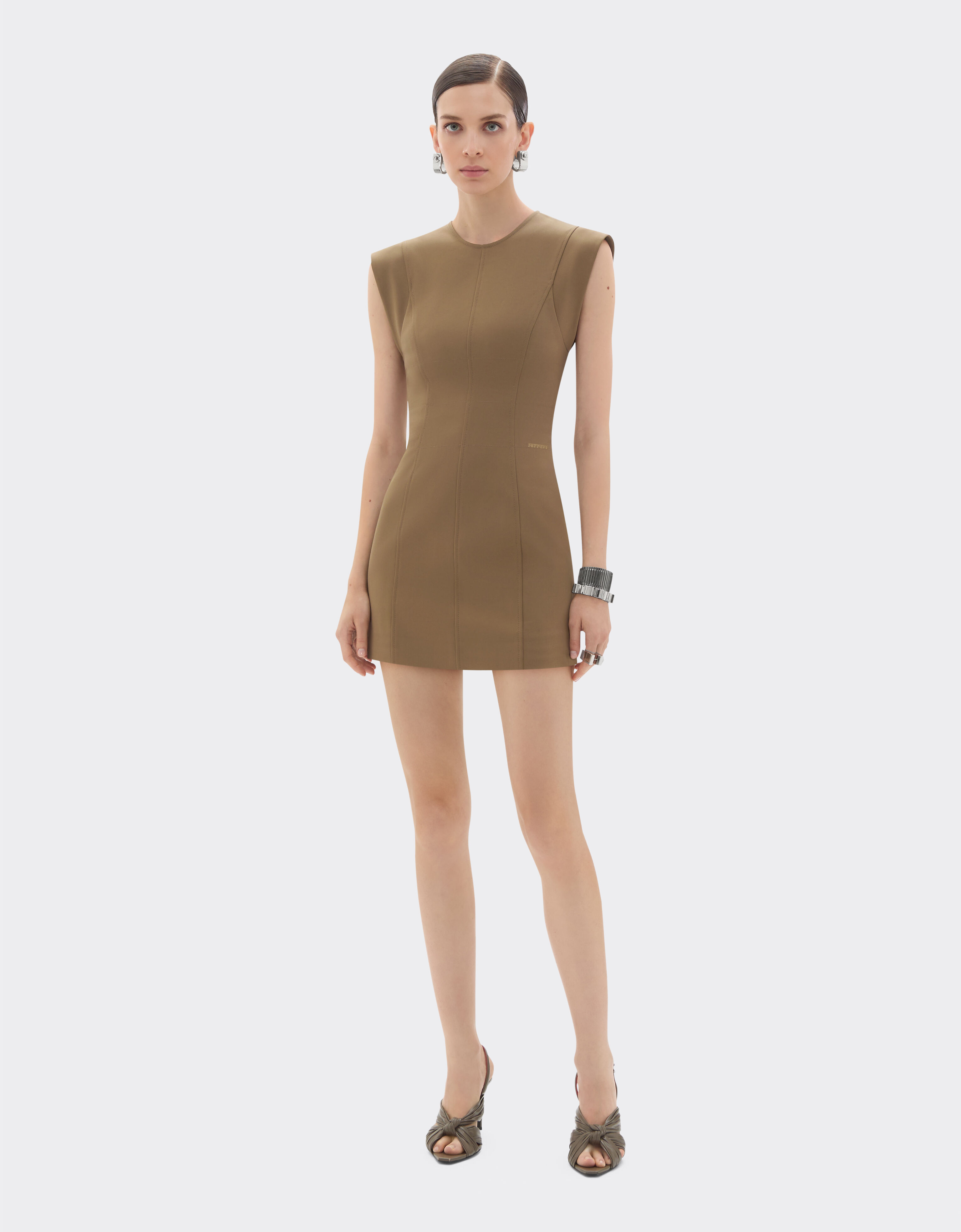 Ferrari 科技棉质连衣裙 Khaki Green 50065f