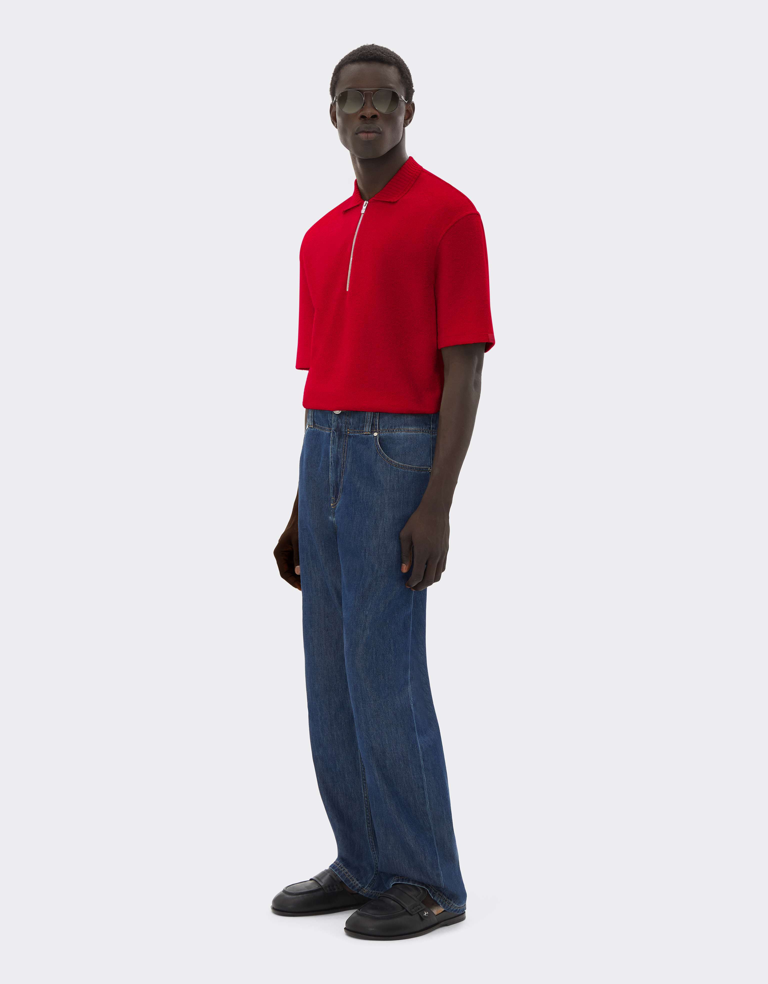 Polo en molleton bouclé Ferrari Polo en molleton bouclé Rosso Magma CJMPO0015JCO0054f