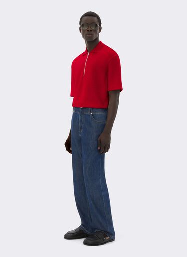 Polo en molleton bouclé Ferrari Polo en molleton bouclé Rosso Magma CJMPO0015JCO0054f
