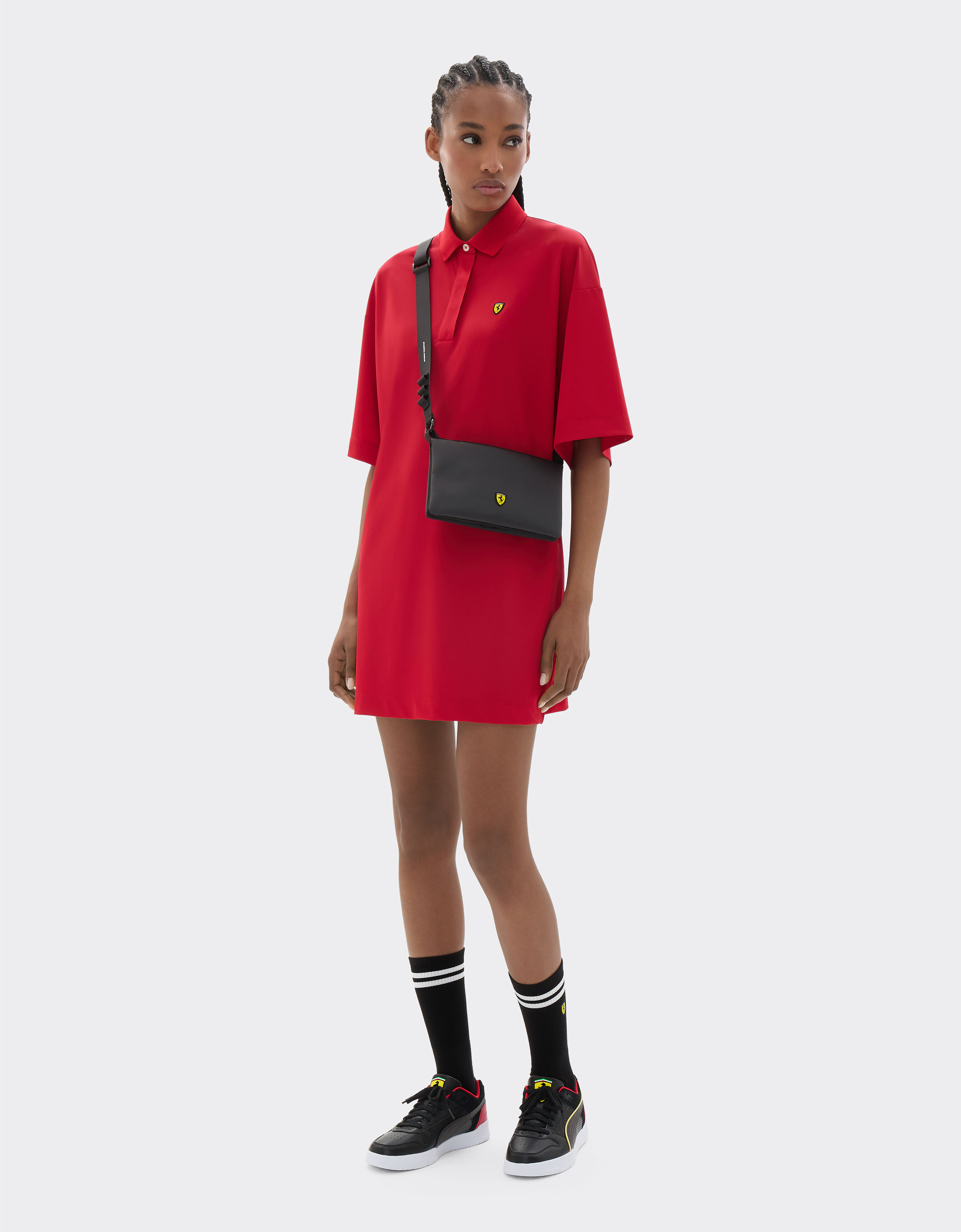  Crossbody bag with Ferrari Scudetto Nero SBNBP0017HMM0032f