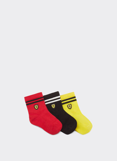  Terry cloth sock set with Ferrari Scudetto Rosso SAUSO0001JCO0026f