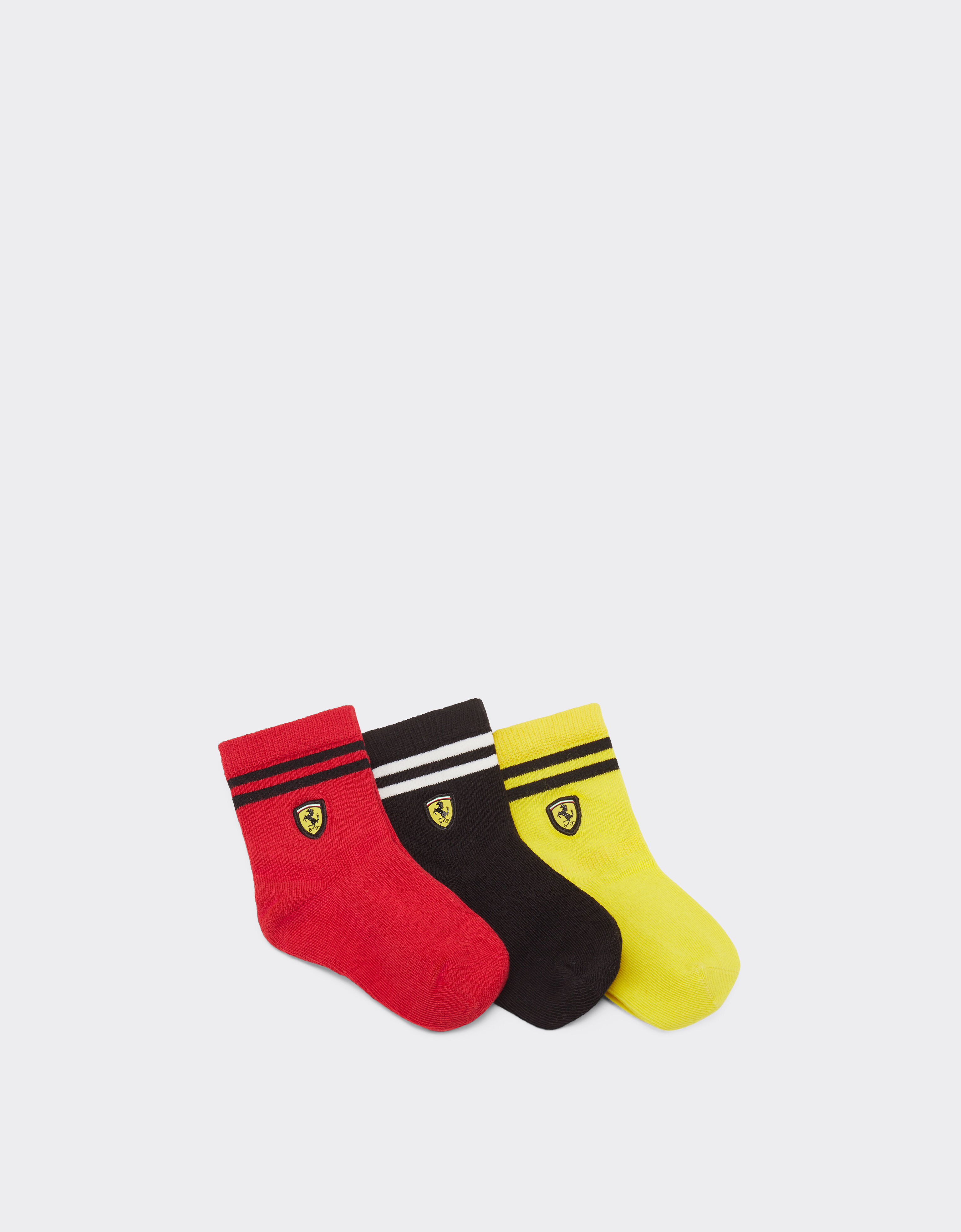  Terry cloth sock set with Ferrari Scudetto Rosso SAUSO0001JCO0026f