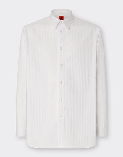 Ferrari Striped poplin shirt Optical White 21176f