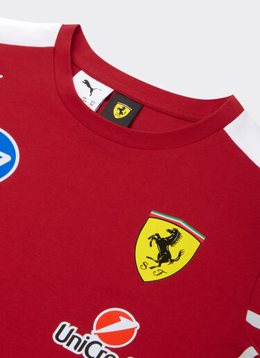 Ferrari Puma 与 Scuderia Ferrari HP 合作款2025车队青少年 T 恤 红色 LA026fK