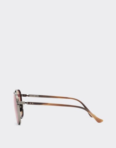 Ferrari Ferrari sunglasses in glossy gunmetaltitanium and acetate with exclusive Contrast Pro™ lenses Gunmetal LA0KZf