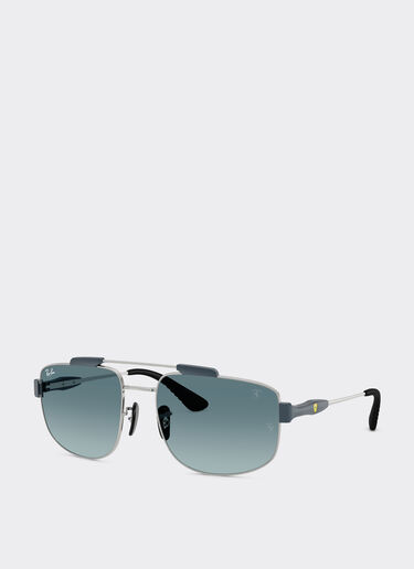 Ferrari Ray-Ban for Scuderia Ferrari RB3789M 银色金属镜框搭配灰色渐变蓝色镜片 Silver LA0JMf
