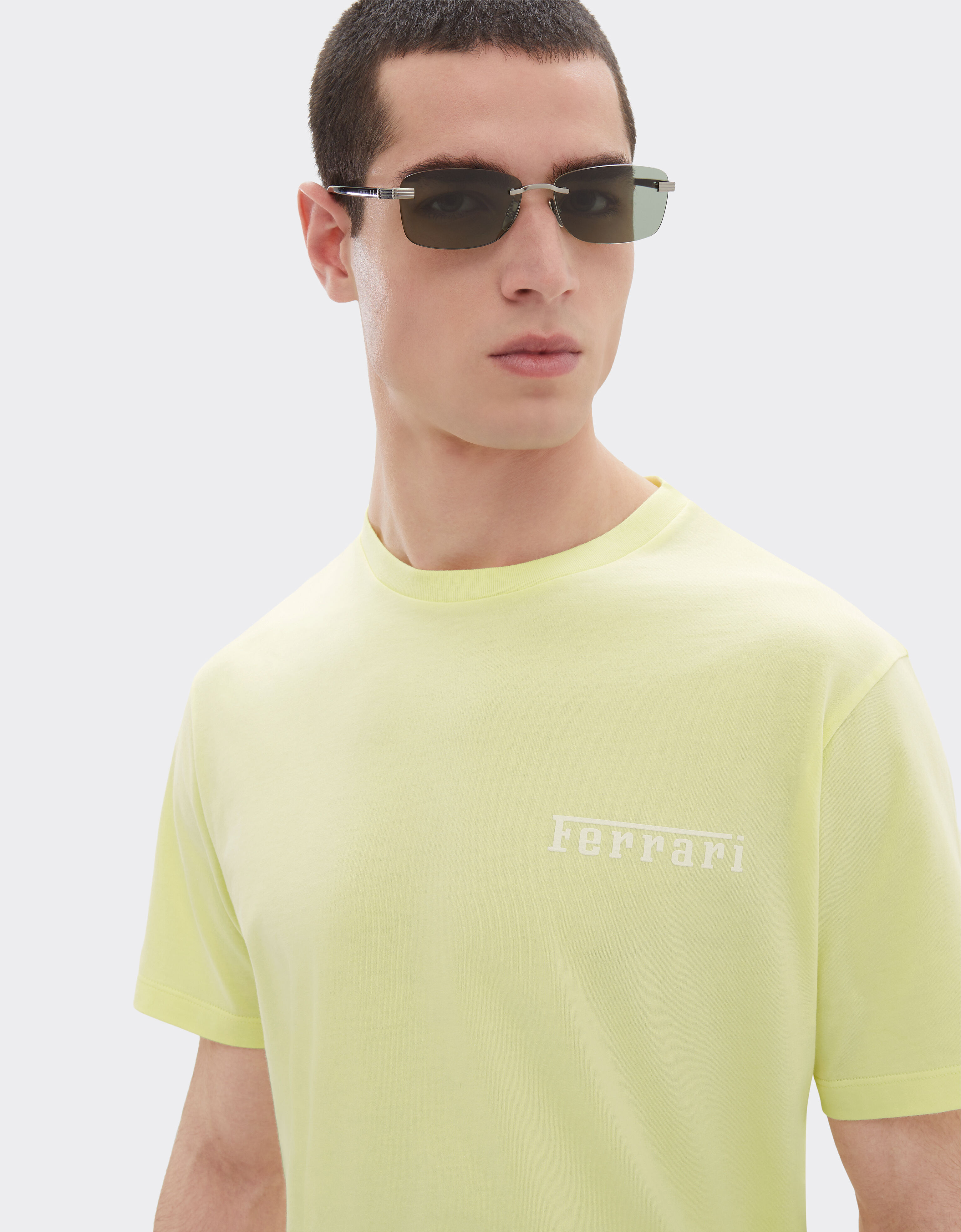 Cotton T-shirt with Ferrari logo Ferrari Cotton T-shirt with Ferrari logo Wisteria 51044f