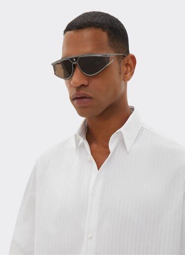 Ferrari Striped poplin shirt Optical White 21176f