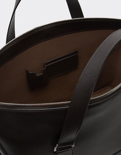 Ferrari Garnet leather duffle bag Marrone Scuro 50581f