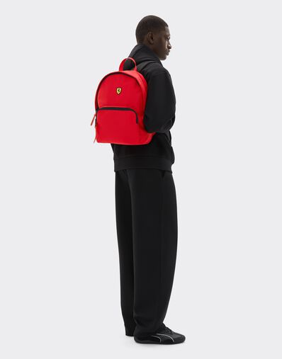  Technical fabric backpack with Ferrari Scudetto Rosso SBNBP0002HMM0017f