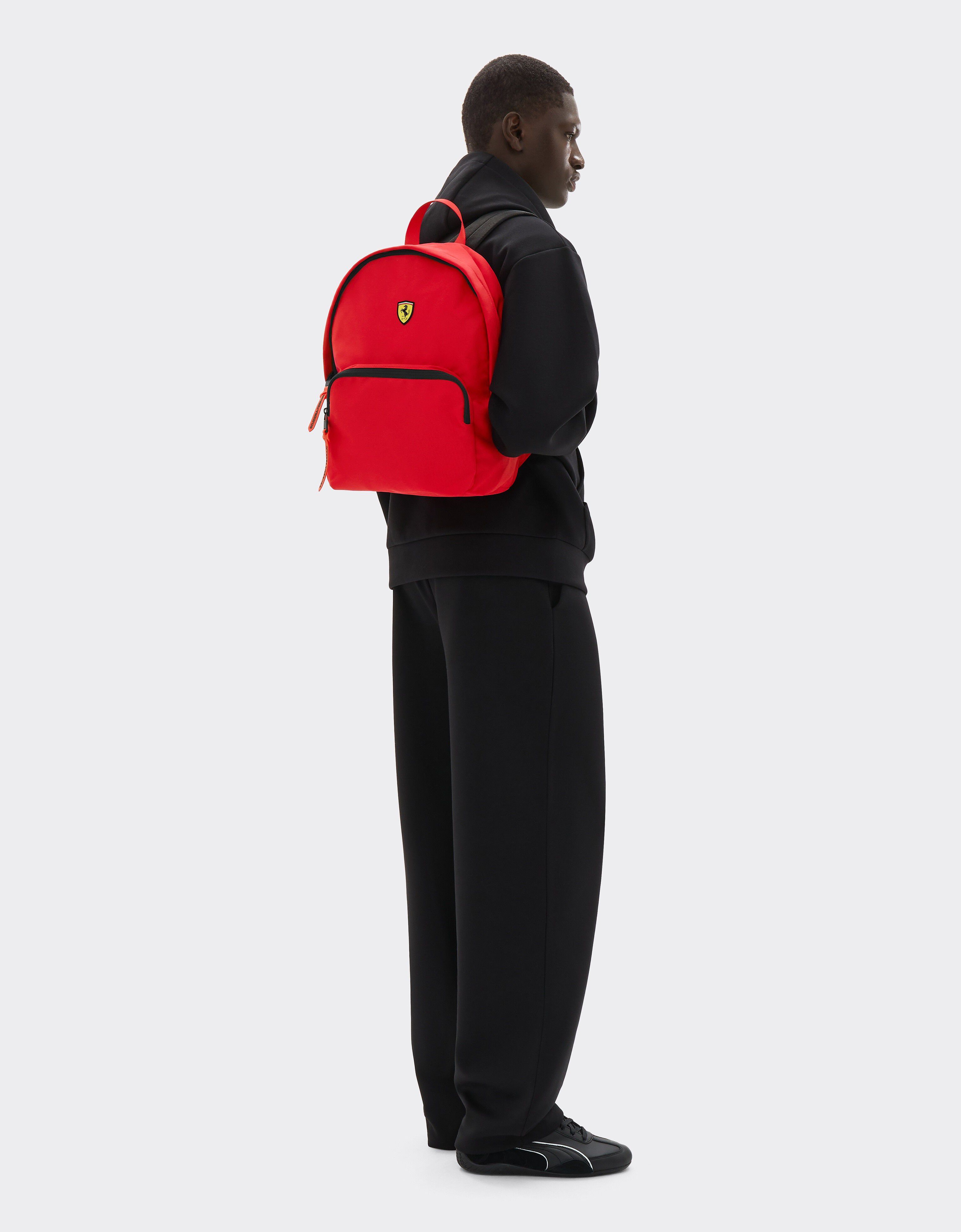 Technical fabric backpack with Ferrari Scudetto Technical fabric backpack with Ferrari Scudetto Rosso SBNBP0002HMM0017f