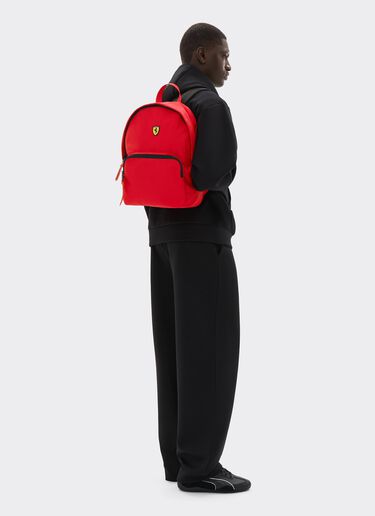 Technical fabric backpack with Ferrari Scudetto Technical fabric backpack with Ferrari Scudetto Rosso SBNBP0002HMM0017f