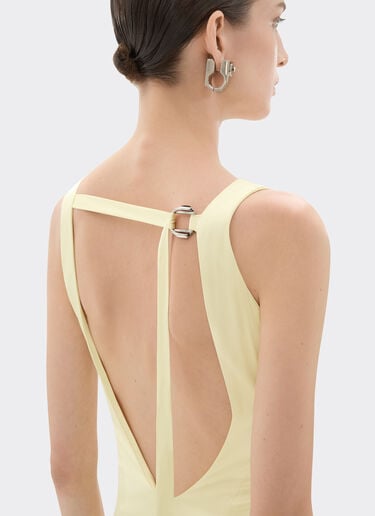 Ferrari Long stretch satin dress Iris Yellow 49931f