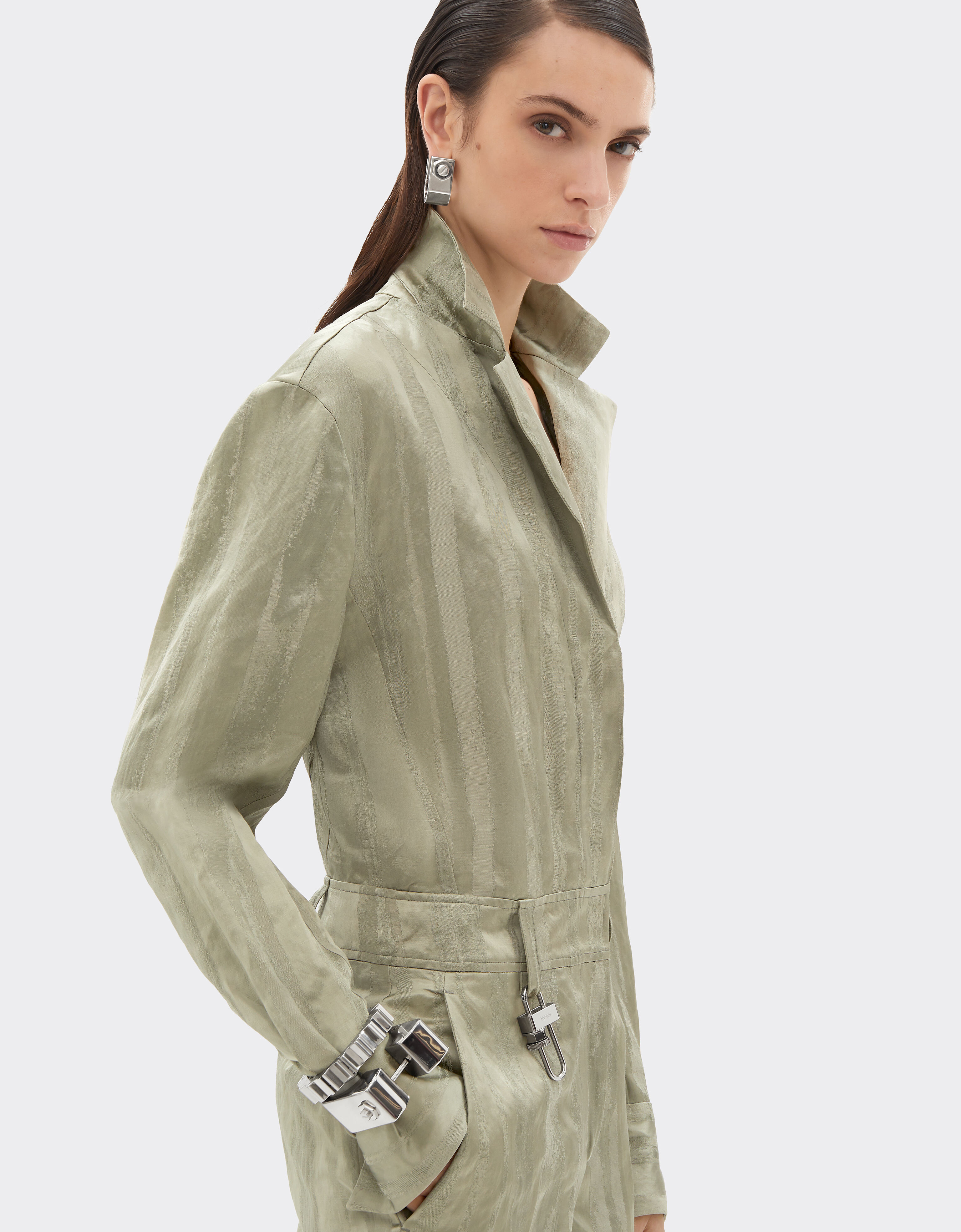 Ferrari 条纹提花连身装 Khaki Green 50046f