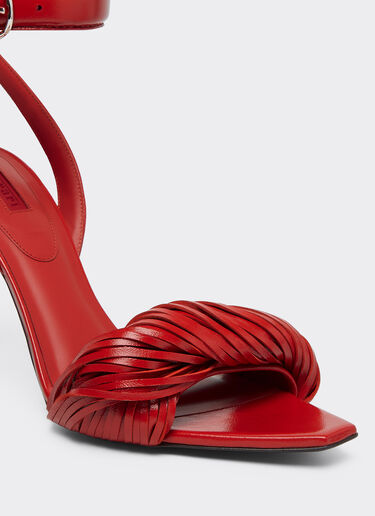 Ferrari 高跟纳帕皮凉鞋 Rosso Magma 51647f