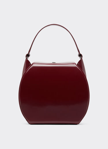 Ferrari Ferrari Dino hobo bag in shiny leather Cherry 49141f