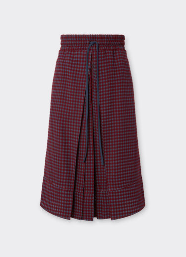 Wool and viscose skirt with Vichy pattern Ferrari Wool and viscose skirt with Vichy pattern Cherry 22649f