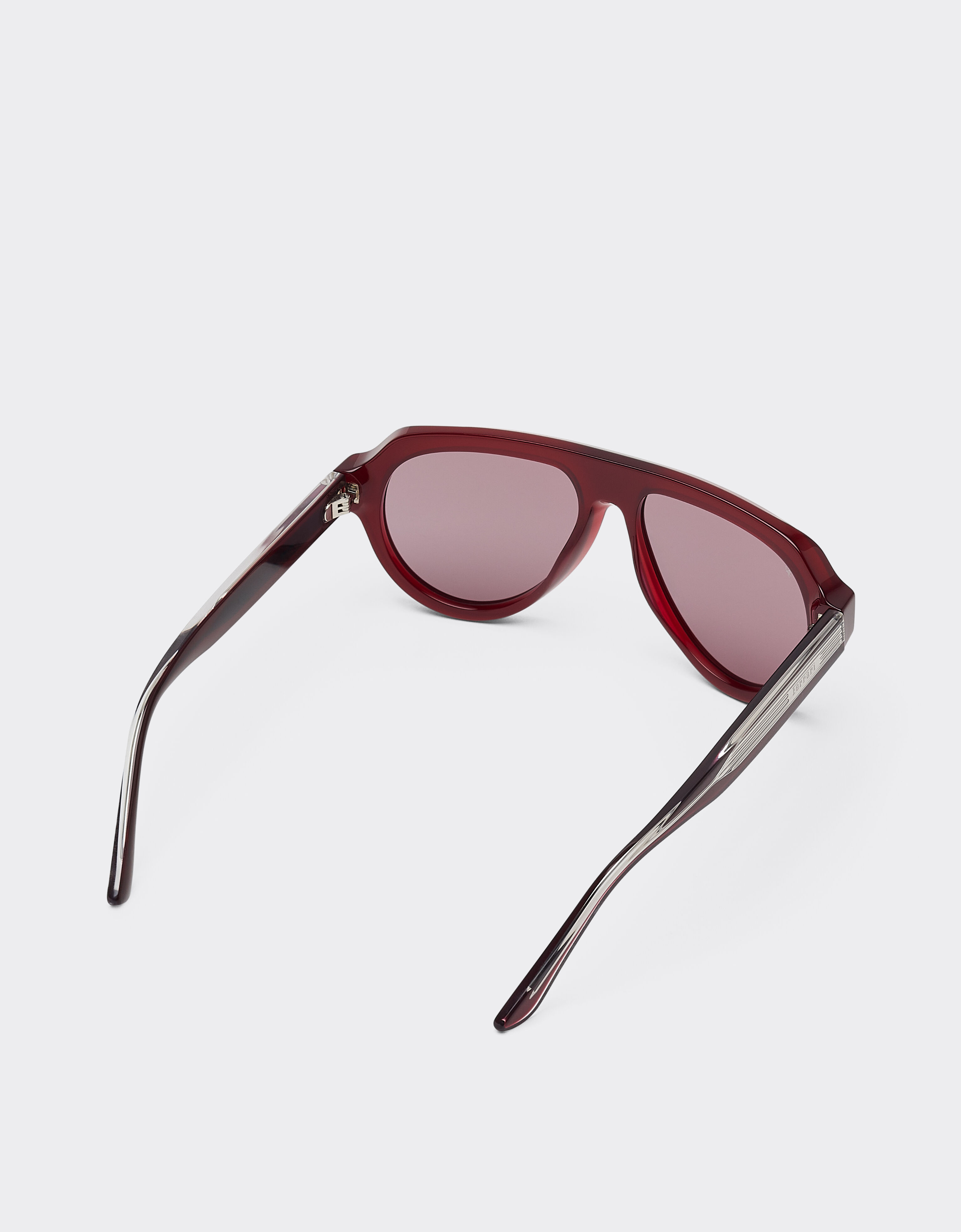 Ferrari Ferrari sunglasses in opal red acetate with gold mirrored violet polarized lenses Dark Red LA0EVf